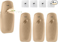4PCS Automatic Air Freshener Spray Dispenser, Wall Mounted or Free Standing Battery Operated Sprayer for Bathroom Multiple Time Scent Mist Release Settings for Room Restroom Sprayer (Khaki, L)