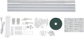 Electric Curtain Track, 7.08-13.78ft Motorized Curtain Track Kit DIY Electric Curtain Rod Smart Electric Curtain Rail with Remote Control for Home & Office, White, 88lbs Capacity