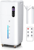 26L/5.7Gal Humidifier Large Room 3000 ft², Supersized Cool Mist, 38H Quiet Humidifiers for Bedroom, 2000mL/h Mist Output, Touch/Remote Control, Humidifiers for Home, Whole House, Plant, White