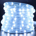 7/16" Rope Lights, 9.9ft 2-Wire Waterproof LED Rope Light Kit, 110V-120V PVC 30 LED/M Tube Lights Strip for Background, Outdoor, Christmas, Home Decoration(White)