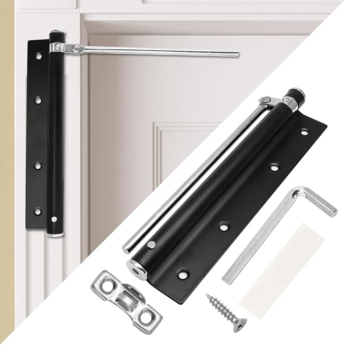 Automatic Door Closer Silver Spring Door Closers for Home, Stainless Steel Auto Doors Closer Self Closing Safety Screen Closers