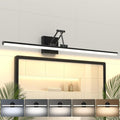 Morden Long Vanity Lights, Black 32IN Bathroom Light Fixtures, 360°Rotatable Bathroom Vanity Fixture Over Mirror with 5CCT&Dimmable Wall Lamp, Eye-Friendly Led Bar For Vanity&Makeup-ETL, Ideal Gift