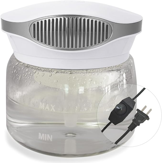 Water Air Purifiers for Home, Variable Speed Air Washer Aroma Diffuser, Quiet Rainbow Air Purifier with Water, Air Washer, Essential Oils Fresher With Night Light for Home, Bedroom, Grey
