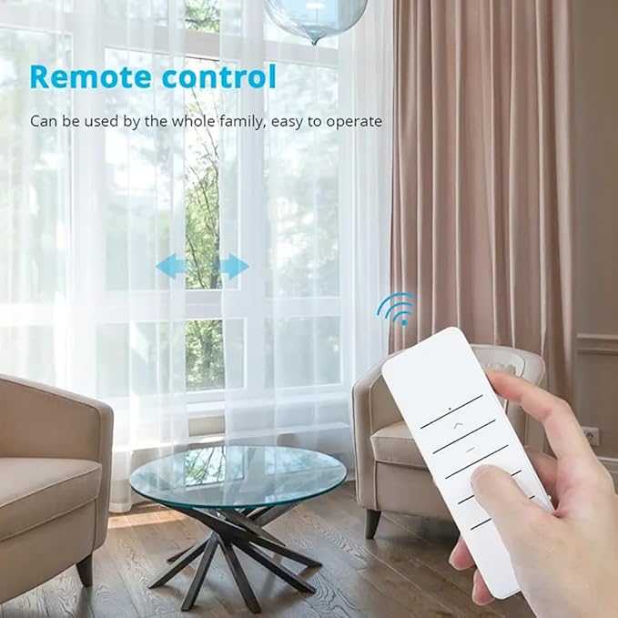 ZigBee 3.0 Smart Curtain Track System, 2.0N.m Quiet Brushless Motor, Hidden Automatic Curtain Opener with Remote, Alexa & Google Home, 132lb Heavy Duty, SX-X20 (7 meters (275.6 inches))