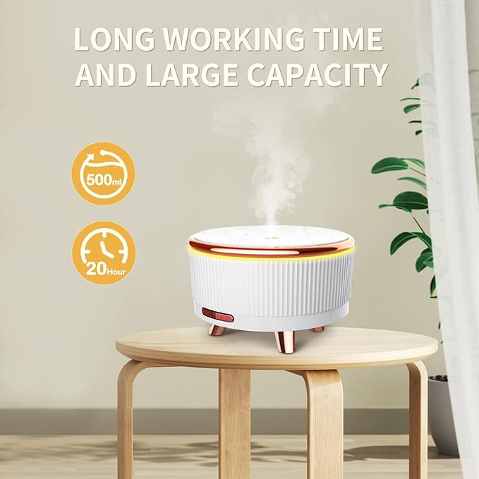 Diffusers for Essential Oils Large Room 500ml, Aromatherapy Diffuser for Home Office with Remote Control, 7 Colorsing Lights,Ultrasonic Aromatherapy Diffuser Humidifier for Livingroom Bedroom