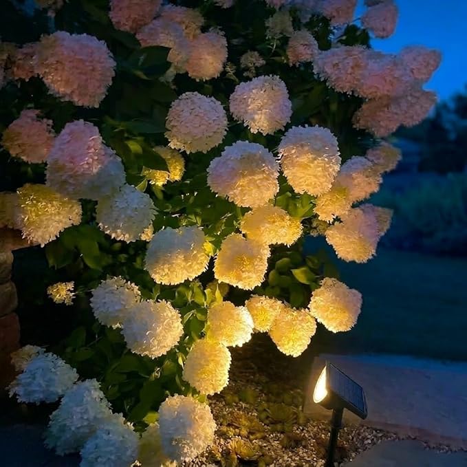 Solar Lights Outdoor Waterproof IP65, Solar Powered 76 LED 3 Lighting Modes Solar Spot Lights Outdoor for Yard Garden Landscape Pathway (Warm White, 4 Pack)