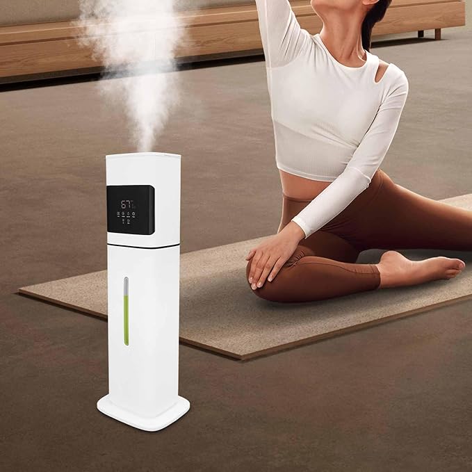 Smart Humidifier for Bedroom, 8L (2.11Gal) Large Room Humidifiers,Whole House Cool Mist with Remote Control, Top Fill & Essential Oil Box, 36dB Quiet, 1-12H Timer, Auto Humidity Control - White
