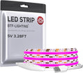 BTF-LIGHTING FCOB COB FOB LED Strip Lights 5V USB Powered 3.28FT 320LEDs Purple Color 8mm Width Dimmable CRI 90+ with 3M Tape Flexible High Density for 3D Printer TV Backlight PC DIY Decor