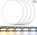 zemty 4Pack LED Flush Mount Ceiling Light, 9Inch 18W Dimmable Ceiling Lights Fixture, 5 Color Temperatures (3000K-6500K) White Round Ceiling Lamp for Bedroom, Kitchen, Hallway,Bathroom