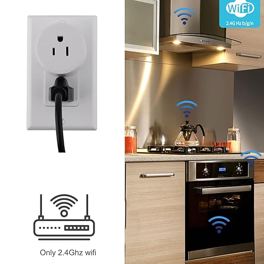 Mini WiFi Smart Plug Outlet Voice Remtoe Control with Alexa Works with Google Assistant IFTTT, Tuya Smart APP Timer,No Hub Required(4 Pack)