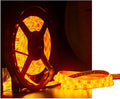 Water-Resistance IP65, 12V Waterproof Flexible LED Strip Light, 16.4ft/5m Cuttable LED Light Strips, 300 Units 3528 LEDs Lighting String, LED Tape(Orange) Power Adapter not Included