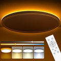 zemty 15 Inch LED Ceiling Light with Night Light 1800K, 3000K/4000K/6500K Dimmable Ceiling Light Fixtures with Remote Control, Low Profile Ceiling Lighting for Bedroom Living Room Kitchen-White