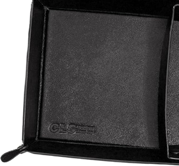 PU Leather Storage Tray Desktop Storage Organizer Tray Jewelry Tray Catchall Tray for Keys Wallet Organizing Accessories Car, Black