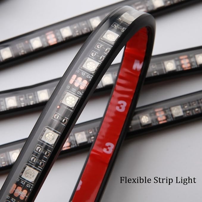 Car LED Strip Light, Uniwit 4 Pcs Multicolor Music Car Interior Atmosphere Lights for Car TV Home with Sound Active Function,Remote Control and Smart USB Port (48 LED-USB Port)