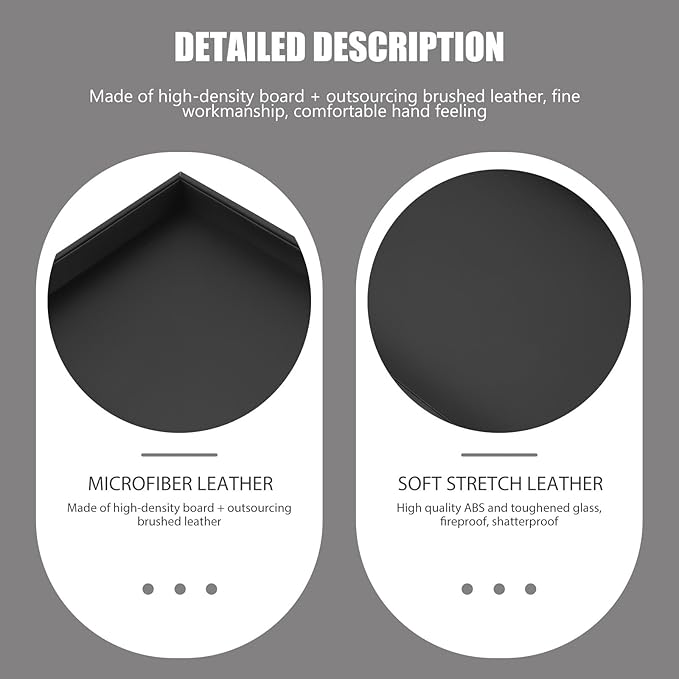 Unomor Large Black Desktop Jewelry Storage Tray Lightweight Tabletop Organizer for Nightstand Bedside Shelf Display Spacious Capacity for Rings Necklaces Bracelets Minimal Contemporary