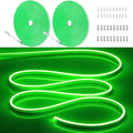 10M/2PCS/32.8FT/Neon Light Strip - Flexible LED Rope Light Waterproof Design for Indoor & Outdoor Use, Perfect for Parties, Holidays, and Home Decor [Power Adapter Not Included] Green