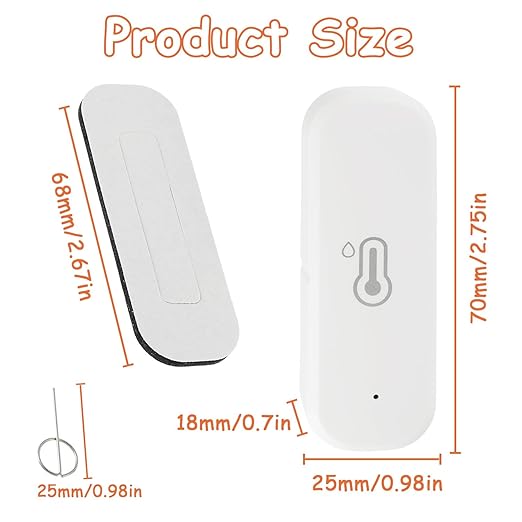 WiFi Hygrometer Thermometer Sensor, Indoor Outdoor Wireless Temperature Humidity Sensor, with Remote Monitor and Alert Compatible with Alexa(2 Pack)