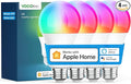 VOCOlinc Smart Light Bulb Works with Apple Homekit, Alexa, Google Home, Full Color Changing WiFi LED Bulbs, 850 Lumens Dimmable Multicolor 2200K-7000K, A21, 9.5W, 4 Pack