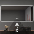 Led Mirror for Bathroom with Front Light and Backlit, Dimmable Anti Fog Wall Bathroom Mirror with Led Lights, Water Proof, Decor Vanity Mirror (36" L x 48" W)