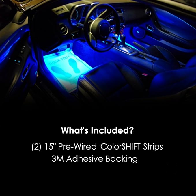 ORACLE Lighting 3805-333 Universal ColorSHIFT Ambient LED Lighting Footwell Kit - Waterproof - Easy Installation - Ultra Flexible - Indoor or Outdoor Application
