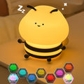 Little Bee Night Light, Cute LED Light, Silicone Dimmable Kids Bedroom Night Light, Rechargeable Bedside Touch Light, Fun Office Desk Lamp and Home Decor(Bee)…