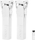 Keego Automatic Curtain Opener and Closer Smart Curtain Opener with Solar Panel,Remote Control App/Timer, High-Performance Motor,Work Compatible with Alexa, Google Home,HomeKit (white-2pc)
