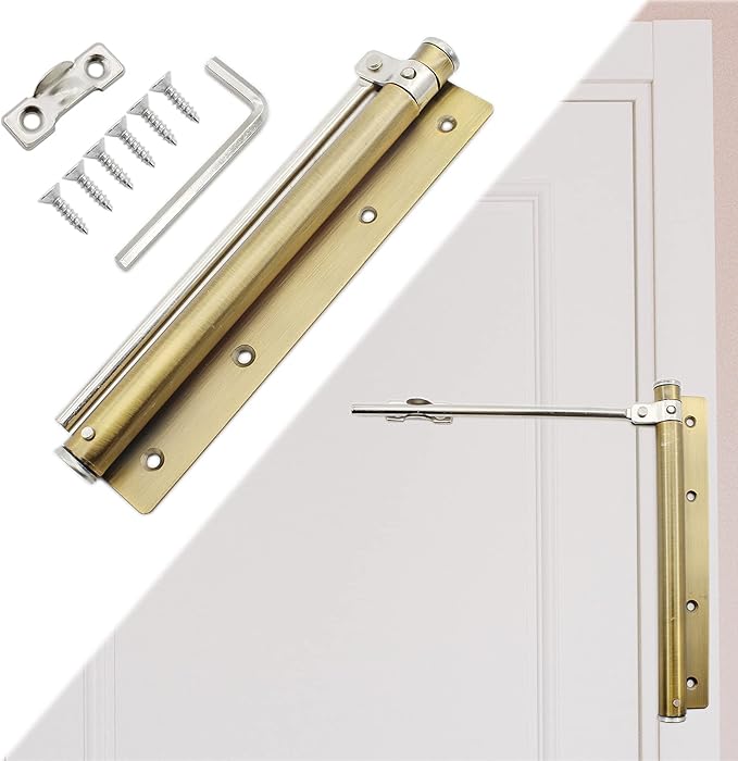 Heavy Duty Automatic Screen Door Closer - Safety Spring Closer for Storm and Steel Doors, Adjustable Closing Speed, Smooth and Quiet Operation