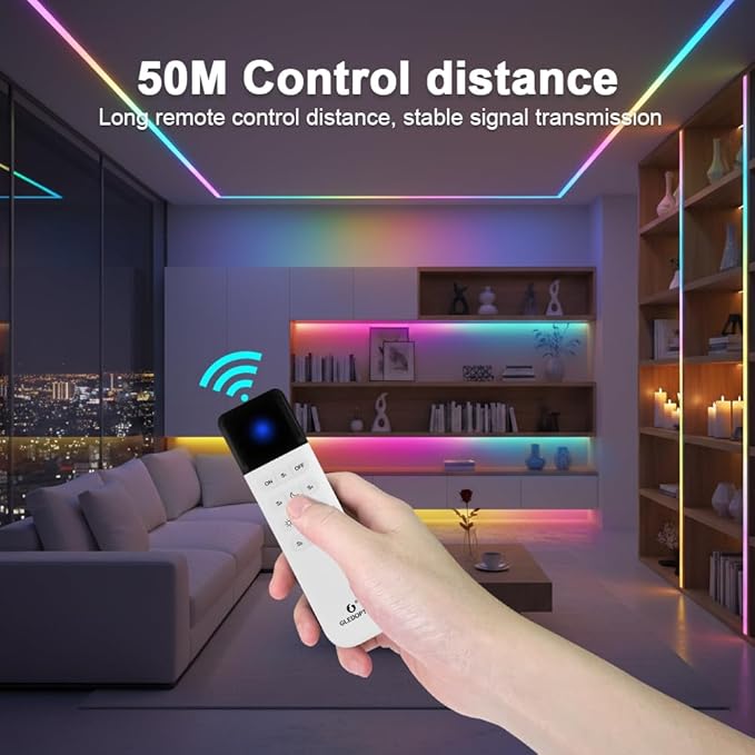 GLEDOPTO ESP Now WLED Remote Control WLED LED Strip Light Controller 7 Group Preset Scene Brightness Changeable 50 Meters Wireless Control