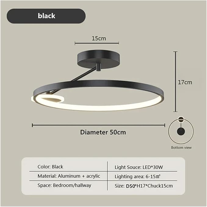 Design LED Ceiling Light Smart Remote Control Living Room Round Corridor Hallway Indoor Lighting Decoration,Luxury