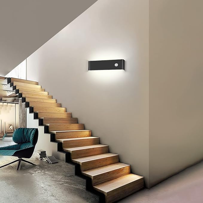 LED Hardwired Motion Sensor Light Indoor Wall Sconce, 12W Cool White 6000K(Not Battery Operated) 1