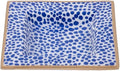 Jaye's Studio Shagreen Blue Enameled Square Decorative Trinket Tray, Catch All Tray, Jewelry Tray for Vanity, Bathroom, Bedside Home Office