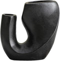 Nordic Style Ceramic Vase Set, Luxury Artistic Flower Arrangement for TV Cabinet and Entryway, Modern Minimalist Home Decor Accents(Type B Black)