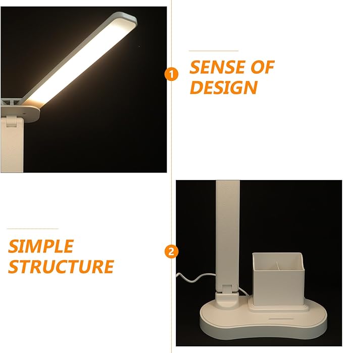 LIFKOME Eye-Protecting LED Desk Lamp with USB Charging Capacitive Control Dimming Flexible Arm for Reading Gaming Makeup and Office Use Compact and Portable Design