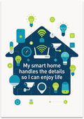 Tech-Savvy Home Decor Poster Print - My Smart Home Handles The Details - 13x19 - Modern Minimalist Style