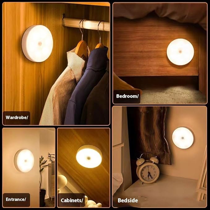 LED Motion Sensor Night Light, Wall Sconce for Living Room, Bedroom, Bathroom, Kitchen, Dining Room, Hallway