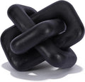 Wooden Knot Decoration Bohemian Decoration Hand-Carved Knot Black Coffee Table Decoration Suitable for Modern Home Bedroom Living Room Farmhouse Dining Table Minimalist Decoration (Black)