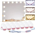 22.6ft Led Vanity Mirror Lights with 14 Dimmable Light Bulbs Makeup Vanity Lights for Big Long Mirror