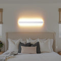 Modern Plug in Wall Sconces, 23.6 inch Frosted White LED Long Wall Lights, 12W Warm White 3000K Acrylic Indoor Wall lamp,with 59" Plug Cable for Bedroom, Living Room, Bathroom Makeup, Hallway