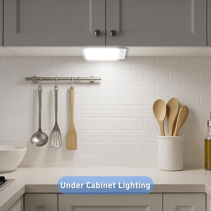 Rechargeable Motion Sensor Ceiling Light with Remote - Motion Sensor Closet Light, 400LM Magnetic Wireless Battery Operated Lights for Bathroom Shower Pantry Stairs Hallway Laundry Porch -2Pack