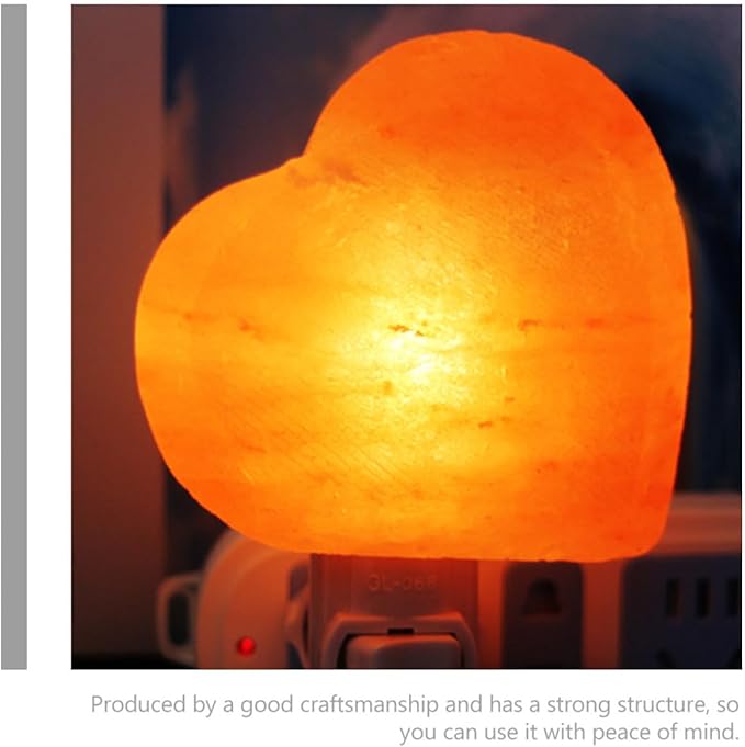 Zerodeko Salt Night Shape Led -in Night Light for Bedroom and Bathroom Decor Creates Warm Glow for Relaxation for Meditation and Nightstand Use