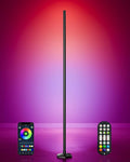 Corner Floor Lamp, 65" RGB Color Changing led Floor lamp with APP and Remote Control, Dimmable Mood Light Corner Light with Music Sync, DIY Mode & Timing for Living Room Gaming Room