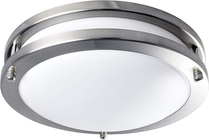 LUXRITE LED Flush Mount Ceiling Light, 10 Inch, Dimmable, 4000K Cool White, 1000 Lumens, 14W Ceiling Light Fixture, Energy Star & ETL - Perfect for Kitchen, Bathroom, Entryway, and Closet