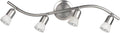 CANARM LTD. IT356A04BPT10 James 4 Bulb Track Light, Brushed Pewter