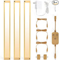 3pack 12inch Dimmable LED Under Cabinet Light Kit, 2700K to 6000K Smart LED Under Counter Lighting Fixture, Compatible with Alexa, Google Assistant, for Kitchen, Pantry, Shelf (Gold)
