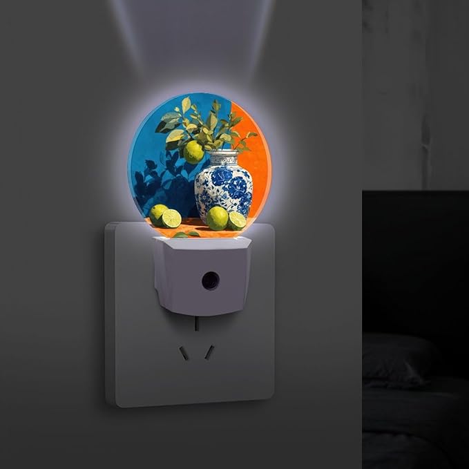 Night Lights Plug Into Wall, Cerulean Contrast LED Smart Light Sensor Night Light Auto Dusk to Dawn for Hallway, Bedroom, Bathroom, Stairway