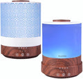 BlueHills Premium Set of 2 2500 ML Large Essential Oil Diffusers for Large Rooms High Mist Output XL Capacity 2.5 L Liter Humidifier Cool Mist Great Gift – Value Pack Dark Wood Grain