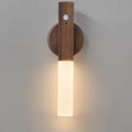 Montford Battery Operated Wall Sconces, Wooden Motion Sensor Night Light Rechargeable Wall Sconce, LED Magnetic Battery Powered Wall Sconce