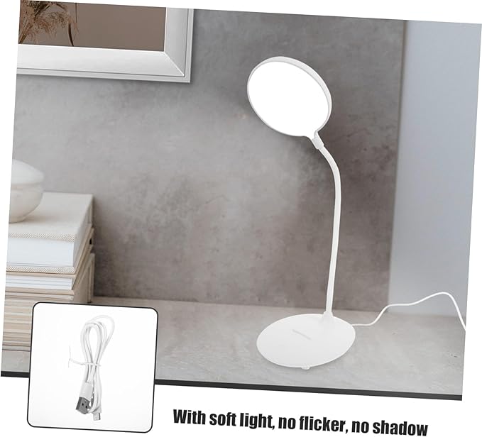 Eye Caring LED Desk Lamp with Touch Control USB Rechargeable Dimmable Reading Light for Office Study and Bedside Use Color Temperature Table Lamp for College Desks