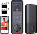 3D Face Recognition Smart Lock with Camera, Palm Vein, Fingerprint & Keypad Access, Keyless Entry Biometric Deadbolt for Front Door, Video Doorbell, 2-Way Audio, Night Vision, Tuya App, Alexa