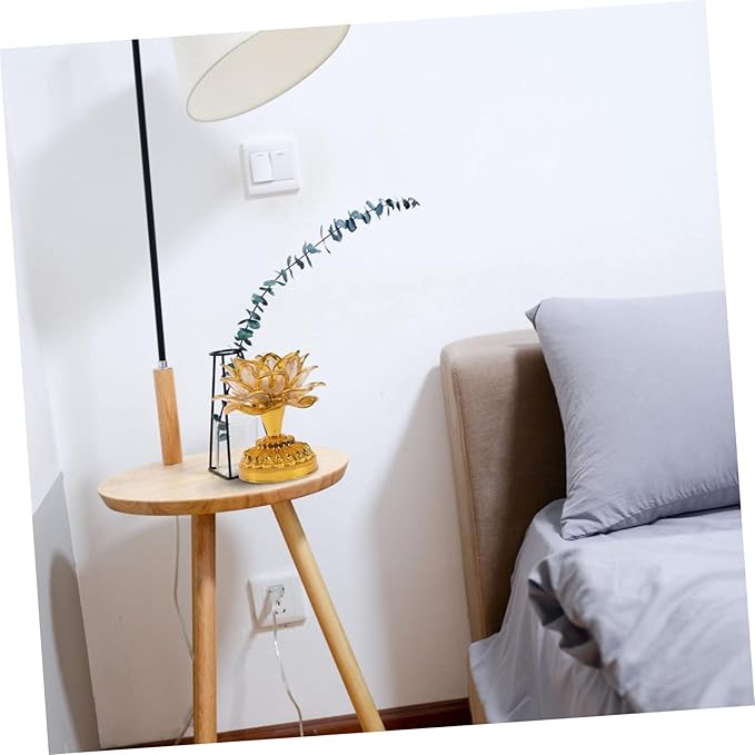 1pc Lotus Shaped Led Buddha Lamp for Home Decoration Color-Changing Meditation Light for Buddhist Source Buddha Melodies Elegant Room Decor